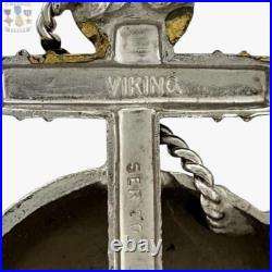 1/20 10k Gold Sterling Korean War Usmc Eagle Globe Anchor Officer Cap Insignia