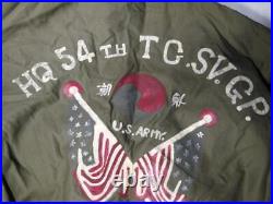 1945-46 Wwii Korean War Painted Field Jacket Hq 54 Th Tg. Sv. Gp. Us Army Vg