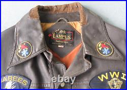 1945-50' Korean War WWII Vet Campus Jacket-Hand Painted Seabees MCB1-Can-Do BATT