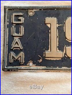 1949 Guam License Plate, Korean War Conflict, Navy, Army, Marines, Battle, WW II