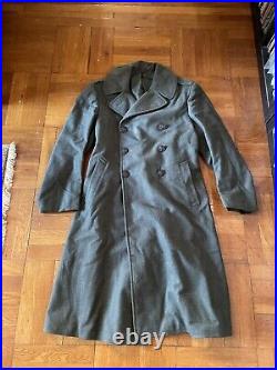 1949 Korean War Wool Overcoat Trenchcoat