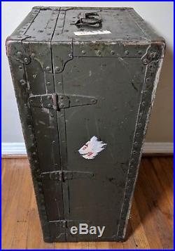 VINTAGE US MILITARY Foot Locker Trunk WWII era, 1940s. $139.85 - PicClick
