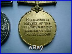 1950-53 British Korean War & UN medal pair DRIVER J JOYCE Royal Signals Army