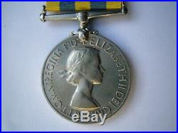 1950-53 British Korean War medal Army Sapper F T Lovell Royal Engineers