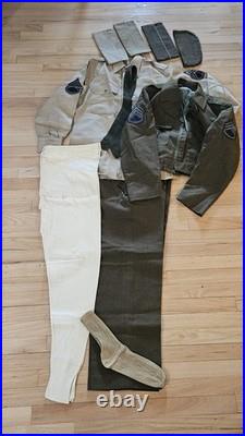 1950 Korean War Era Staff Sergeant Ike Wool Jacket/Pants/Shirt/4 Garrison Hats