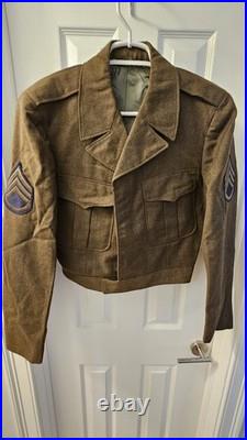 1950 Korean War Era Staff Sergeant Ike Wool Jacket/Pants/Shirt/4 Garrison Hats