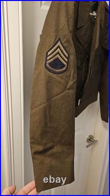 1950 Korean War Era Staff Sergeant Ike Wool Jacket/Pants/Shirt/4 Garrison Hats