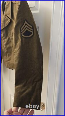 1950 Korean War Era Staff Sergeant Ike Wool Jacket/Pants/Shirt/4 Garrison Hats
