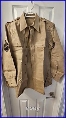 1950 Korean War Era Staff Sergeant Ike Wool Jacket/Pants/Shirt/4 Garrison Hats