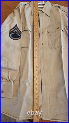 1950 Korean War Era Staff Sergeant Ike Wool Jacket/Pants/Shirt/4 Garrison Hats