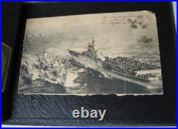 1950 Korean War Mediterranean Cruise Photo Album Book-USS Waccamaw + Port Papers
