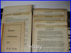 1950 Korean War Mediterranean Cruise Photo Album Book-USS Waccamaw + Port Papers