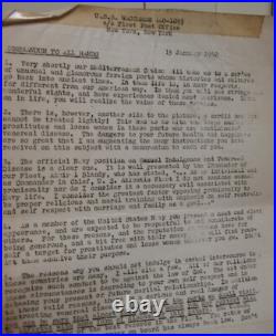 1950 Korean War Mediterranean Cruise Photo Album Book-USS Waccamaw + Port Papers