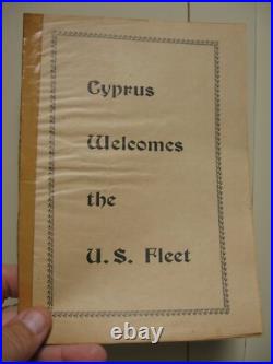 1950 Korean War Mediterranean Cruise Photo Album Book-USS Waccamaw + Port Papers
