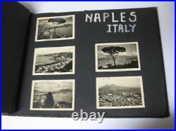 1950 Korean War Mediterranean Cruise Photo Album Book-USS Waccamaw + Port Papers