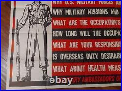 1950 Military Poster Overseas Duty Ambassadors of Democracy Korean War