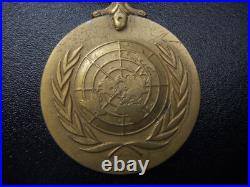 1950 Post Wwii French Issue United Nations Medal For Korean War Rare In French