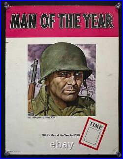 1950 Time Man of the Year Poster American Fighting Man Window Card Korean War