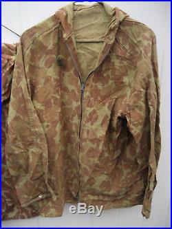1950's Korean War Era US Army 1st DIVISION Camouflage Jacket Trousers SMALL 6A