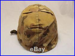 1950's Korean War USMC M1 Helmet with Cloud Pattern CAMO Cover Collectible