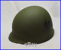 1950's Korean War USMC M1 Helmet with Cloud Pattern CAMO Cover Collectible