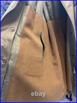 1950's US ARMY OVERCOAT TRENCH COAT 1950S KOREAN WAR ERA SIZE SMALL (BH)