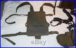 1950's US Army Korean War RADIO RCVR-XMTA 175A PRC9 Hand Antenna's Canvas Bags