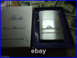 1950's US Navy Engraved USS Rochester CA-124 Korean War Beta Military Lighter