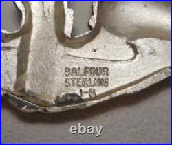 1950s-60s Balfour Sterling U. S. Submarine Officer's Badge w Dolphin Motif 10.1g