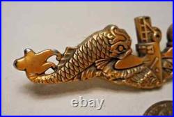 1950s-60s Balfour Sterling U. S. Submarine Officer's Badge w Dolphin Motif 10.1g