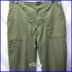 1950s/60s Vintage Trousers OG-107 Sateen 34x29 Type 1 Pants Korean War Patch