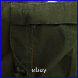 1950s/60s Vintage Trousers OG-107 Sateen 34x29 Type 1 Pants Korean War Patch