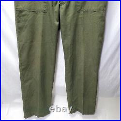 1950s/60s Vintage Trousers OG-107 Sateen 34x29 Type 1 Pants Korean War Patch