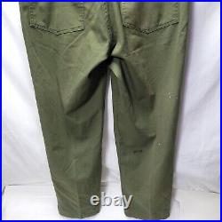 1950s/60s Vintage Trousers OG-107 Sateen 34x29 Type 1 Pants Korean War Patch