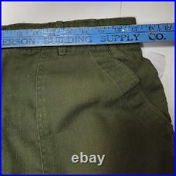 1950s/60s Vintage Trousers OG-107 Sateen 34x29 Type 1 Pants Korean War Patch