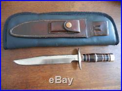 1950s Korean War Era Randall Model 1-8 Knife Theater Handle Heiser Sheath
