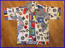 1950s Korean War United Nations Hawaiian Shirt Rayon