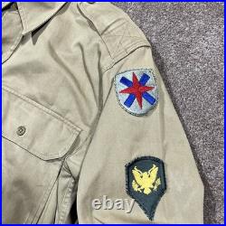 1950s US Army Khaki Uniform Set Shirt Pants Garrison Cap Korean War Era