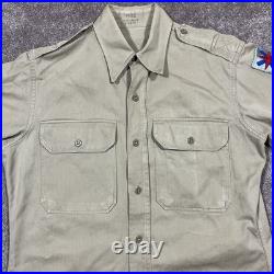 1950s US Army Khaki Uniform Set Shirt Pants Garrison Cap Korean War Era