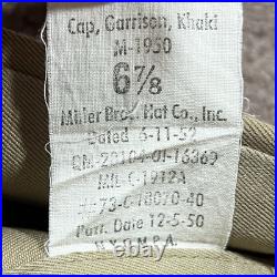 1950s US Army Khaki Uniform Set Shirt Pants Garrison Cap Korean War Era