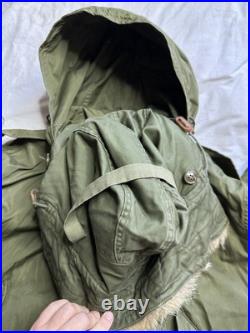 1950s US Army M-1951 Fishtail Parka Complete M51 Military Jacket NOS New Medium