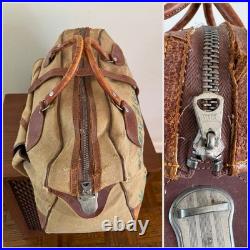 1950s Vtg Korean War Hand Painted Okinawa & Korea UN Forces Souvenir Duffel Bag 1950s Vtg Korean War Hand Painted Okinawa & Korea UN Forces Souvenir Duffel Bag