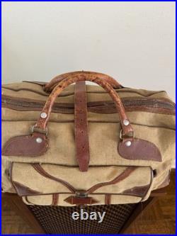 1950s Vtg Korean War Hand Painted Okinawa & Korea UN Forces Souvenir Duffel Bag