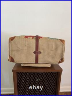 1950s Vtg Korean War Hand Painted Okinawa & Korea UN Forces Souvenir Duffel Bag
