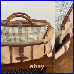 1950s Vtg Korean War Hand Painted Okinawa & Korea UN Forces Souvenir Duffel Bag