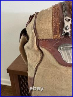 1950s Vtg Korean War Hand Painted Okinawa & Korea UN Forces Souvenir Duffel Bag