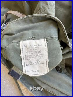 1950s Vtg M-1947 USAF Overcoat Parka with Frieze Liner sz Medium 50s Hood Military