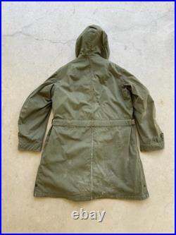 1950s Vtg M-1947 USAF Overcoat Parka with Frieze Liner sz Medium 50s Hood Military