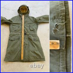 1950s Vtg M-1947 USAF Overcoat Parka with Frieze Liner sz Medium 50s Hood Military