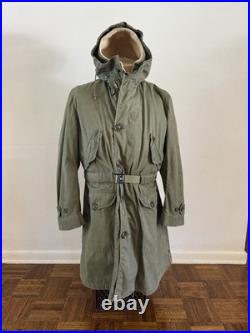 1950s Vtg M-1947 USAF Overcoat Parka with Frieze Liner sz Medium 50s Hood Military